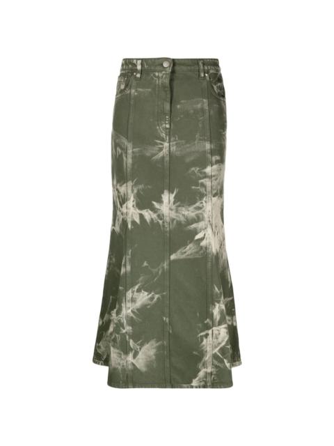 MSGM tie-dye fluted maxi skirt