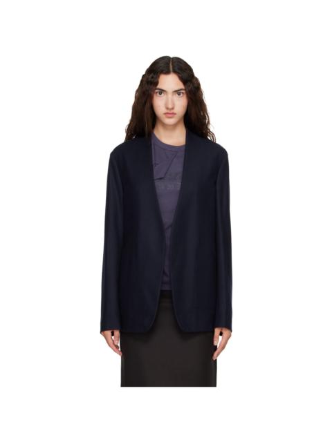 Maison Margiela Navy Minimal Virgin Wool Blazer