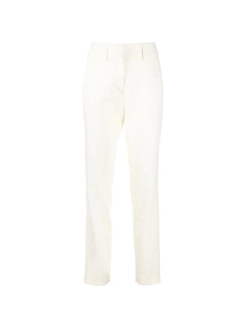 stretch-wool straight-trousers
