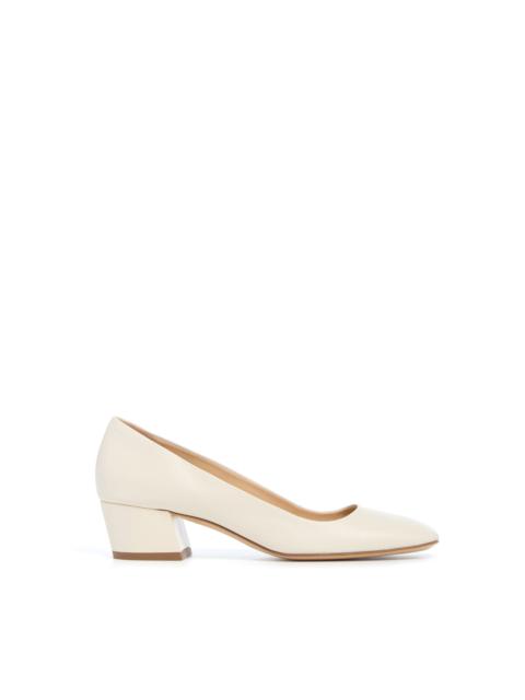 GABRIELA HEARST Agathe Low Heel Pump in Ivory Leather