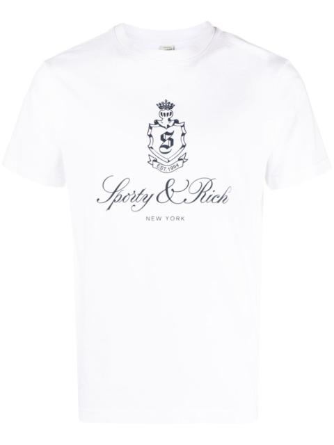Sporty & Rich logo-print cotton T-shirt