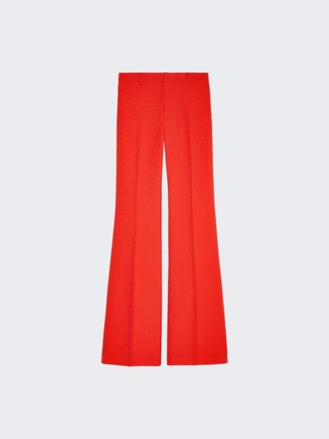 GUCCI Horsebit Jacquard Flare Pant Poppy Red