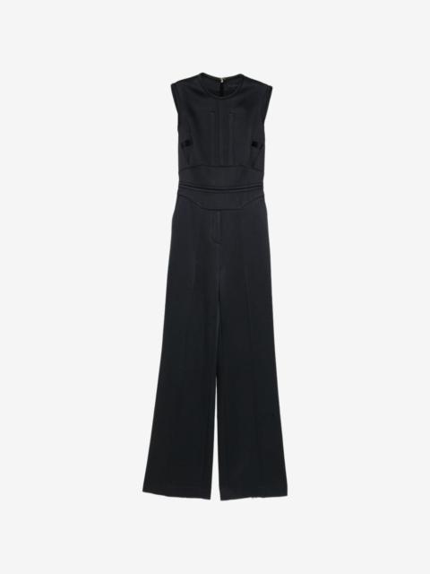 ELIE SAAB satin-finish sleeveless jumpsuit
