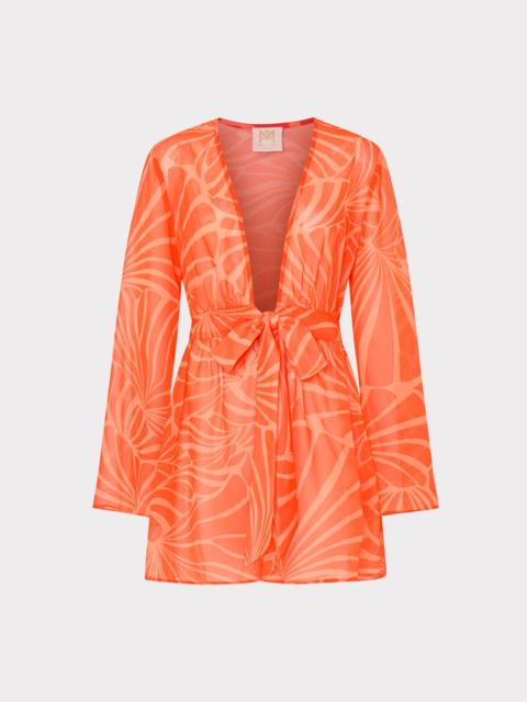 MILLY Jessie Abstract Kai Print Chiffon Mini Cover-Up