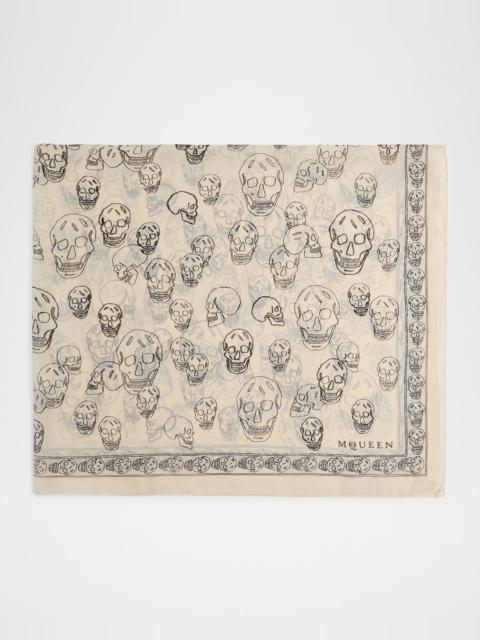 Alexander McQueen Skull Chiffon Scarf