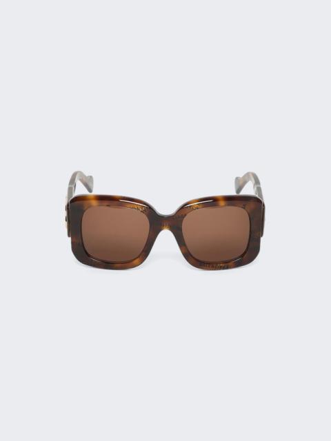 Hight Shine Square Sunglasses Havana Brown