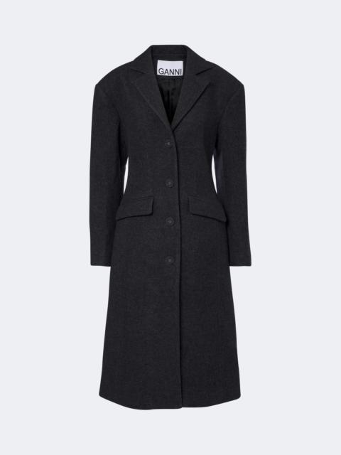 GANNI Wool and cashmere-blend coat