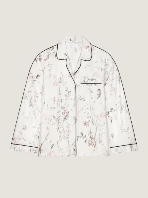 Givenchy PYJAMA SHIRT IN SILK WITH FLORAL PRINT