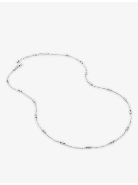MONICA VINADER Triple-beaded recycled sterling-silver choker necklace