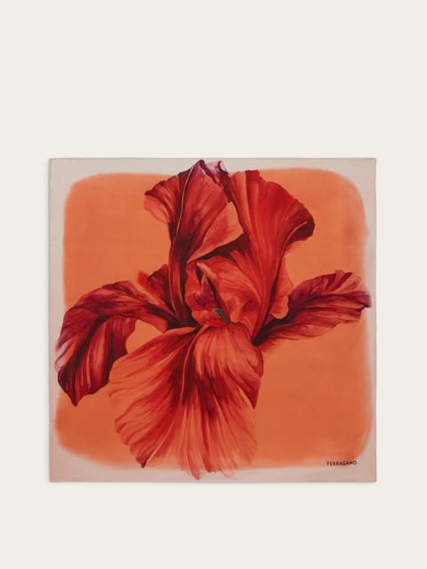 FERRAGAMO IRIS PRINT SILK FOULARD