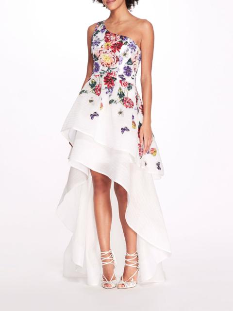 ONE SHOULDER FLORAL GOWN