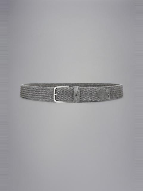 Paul & Shark WOOL ELASTIC BELT WITH LEATHER TRIMMINGS