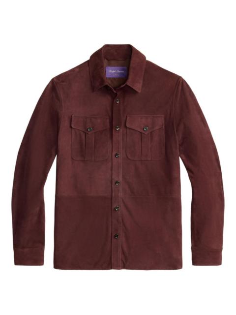 Ralph Lauren chest-pockets suede overshirt
