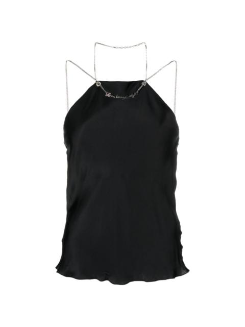 T-ELIZY chain-link tank top