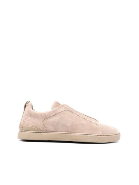 ZEGNA Triple Stitch suede sneakers