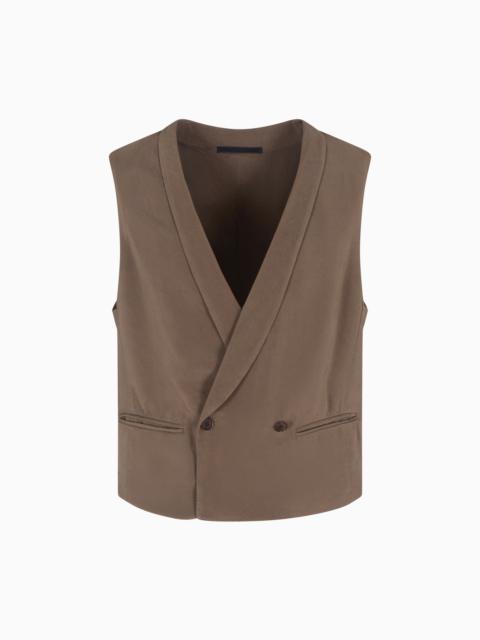 GIORGIO ARMANI DOUBLE-BREASTED VISCOSE WAISTCOAT