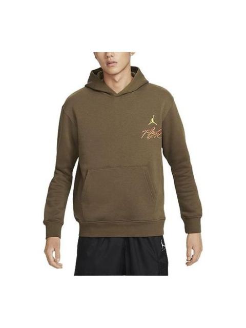 Air Jordan Graphic Fleece Pullover Flight Hoodie 'Olive Green' DQ7506-385