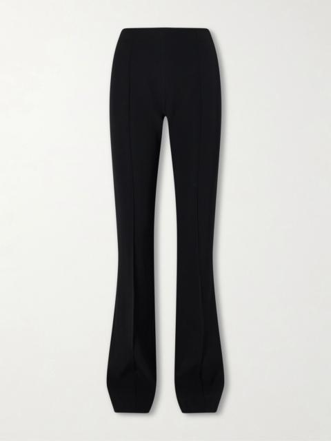 The Row Fabien wool-blend crepe straight-leg pants Black