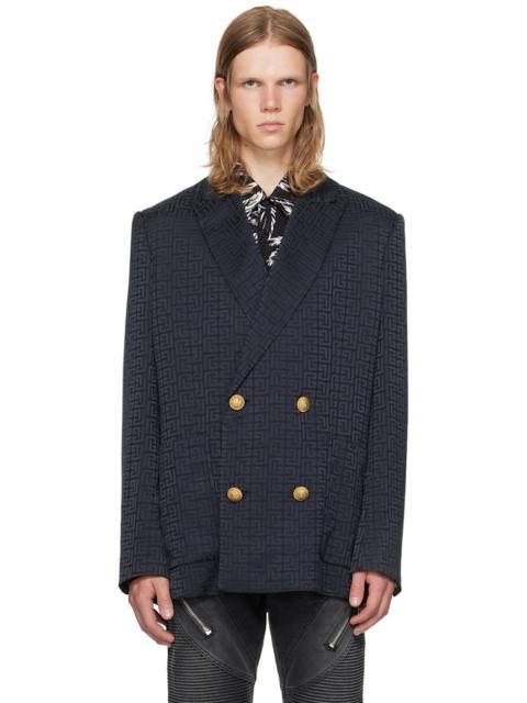 Balmain Navy PB Labyrinth Blazer
