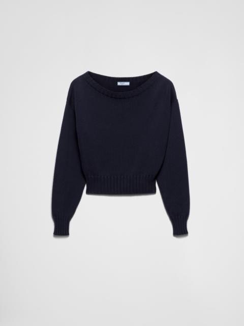 Prada Cotton boat neck sweater