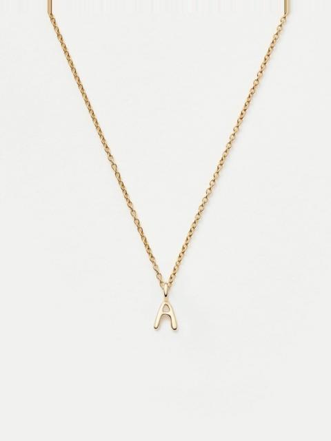 MISSOMA Solid Gold Initial Mini Pendant Necklace - A
