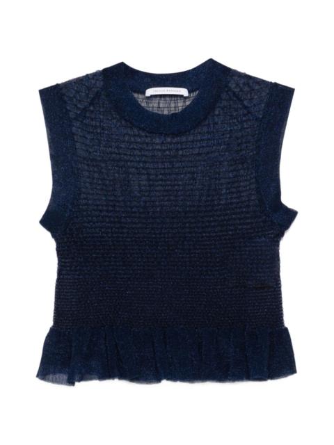 CECILIE BAHNSEN ruffled knit top