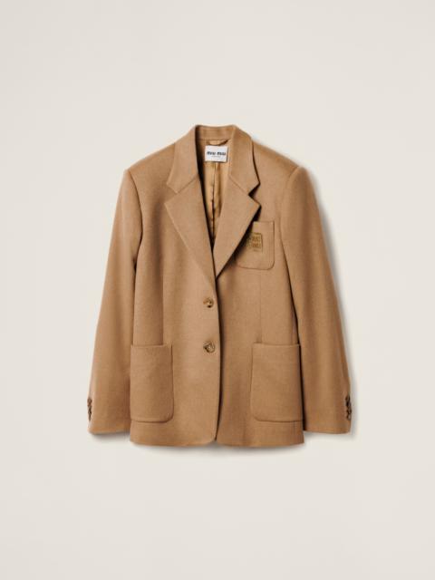 Miu Miu Single-breasted camel-hair jacket