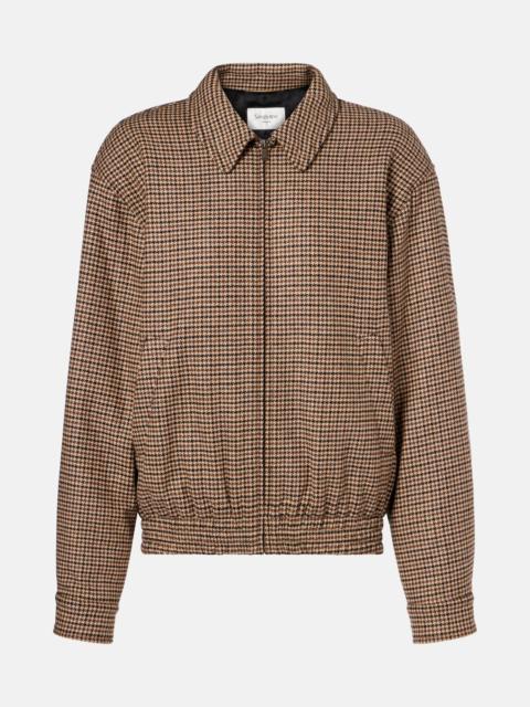 Houndstooth padded jacket