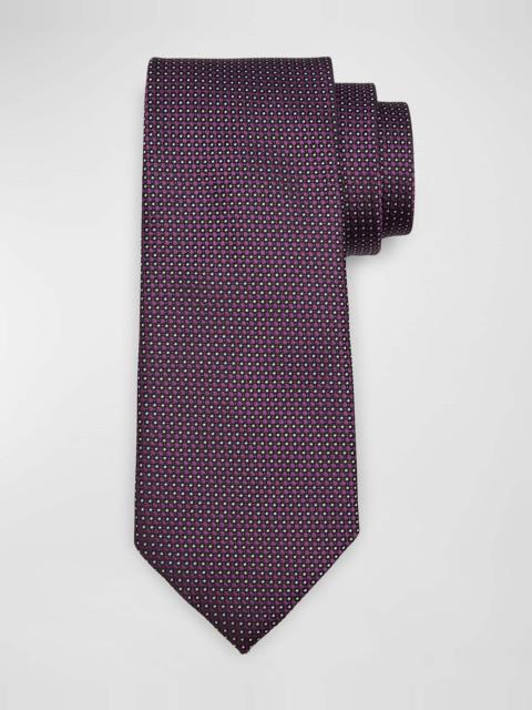 Men's Micro-Circle Silk Tie