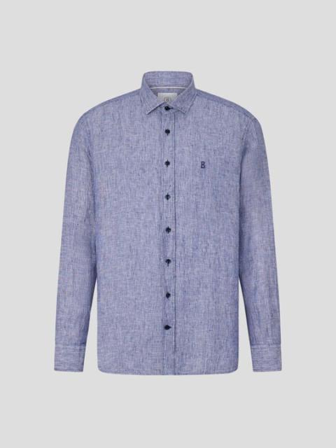 BOGNER Timi Linen shirt in Dark blue