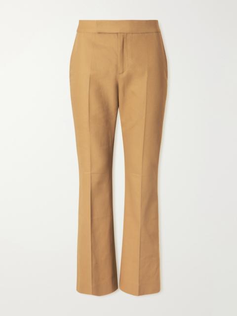 MARIA McMANUS Cotton-blend Straight-leg High-waist Pants
