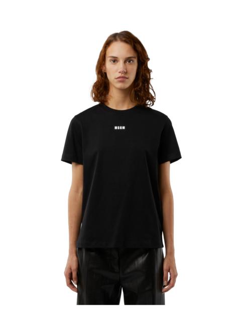 MSGM Cotton T-shirt with micro logo