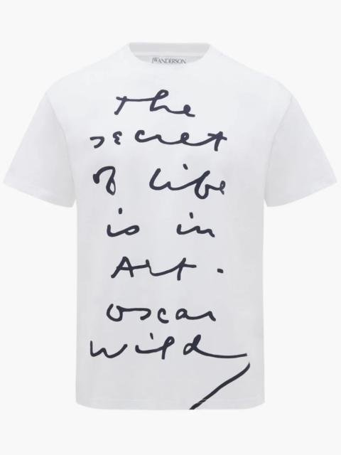 JW Anderson OSCAR WILDE CAPSULE: QUOTE RELAXED FIT T-SHIRT