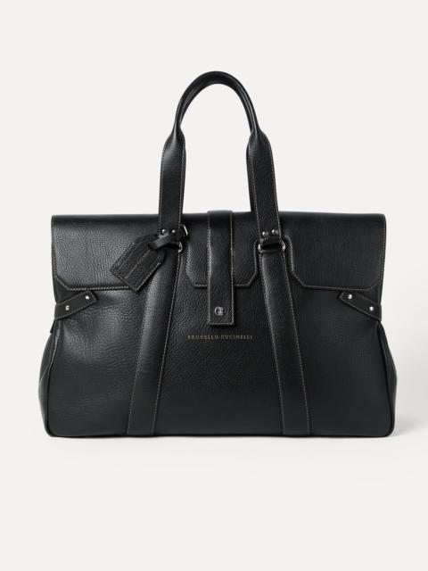 Brunello Cucinelli Grained calfskin Country Weekender bag