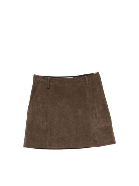 Dunst Suede effect mini skirt