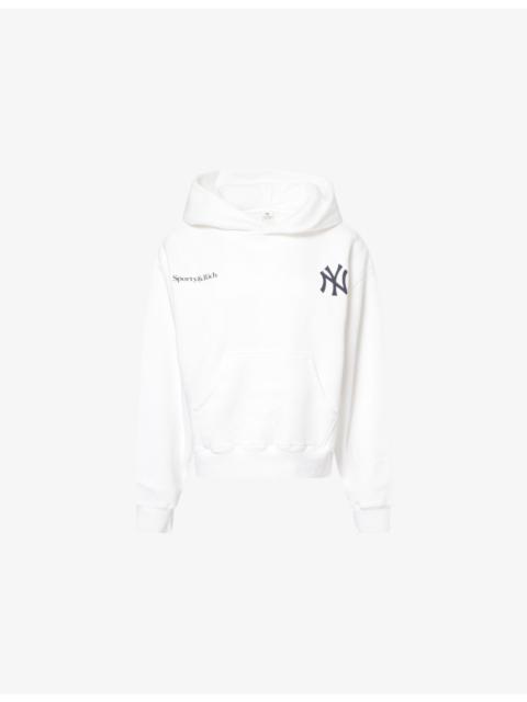 Sporty & Rich Sporty & Rich for '47 x The New York Yankees Curve Cotton-Jersey Hoody