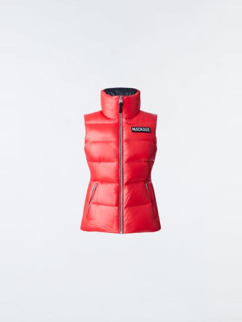 MACKAGE CHAYA lustrous light down vest for ladies