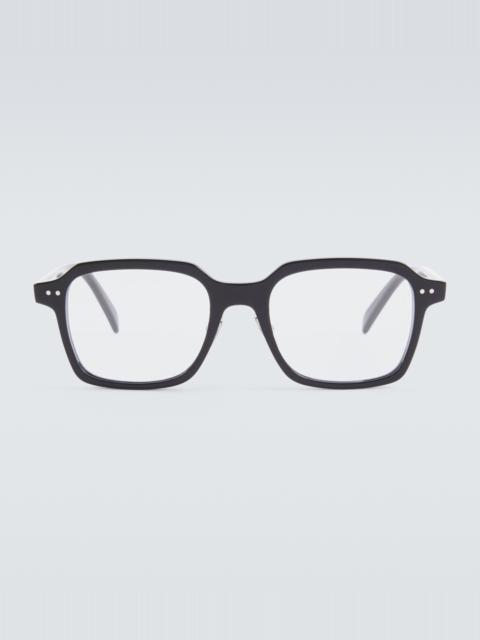 Thin 2 Dots square glasses