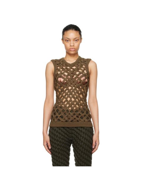 ISA BOULDER SSENSE Exclusive Khaki Knot Vest