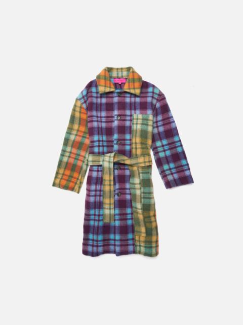 The Elder Statesman FELT CHECK PATCHWORK COAT