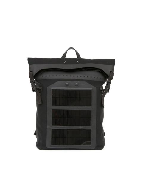 panelled buckle backpack