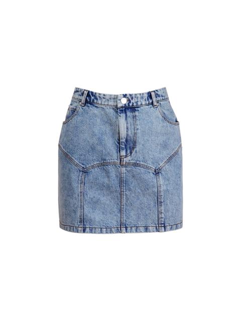 Fleur du Mal Denim Garter Skirt