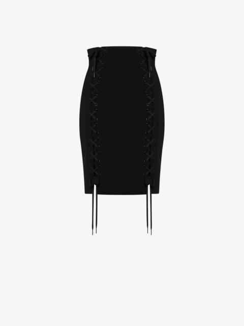 Moschino BONDAGE LACING CRÊPE SKIRT