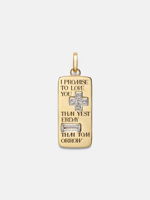 FOUNDRAE True Love Promise 18kt gold pendant with diamonds