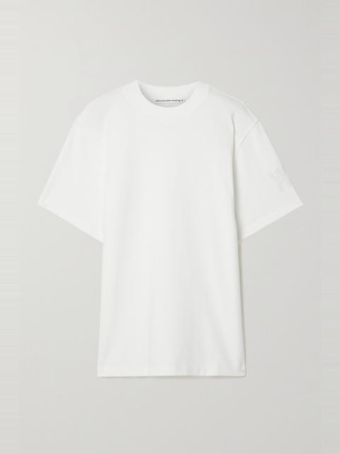 Oversized printed cotton-blend jersey T-shirt