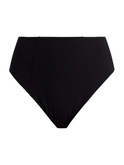 KIKI DE MONTPARNASSE Women's Echauffe High-Waisted Bikini Bottom - Black