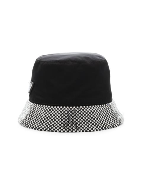 Prada Re-Nylon crystal-embellished bucket hat