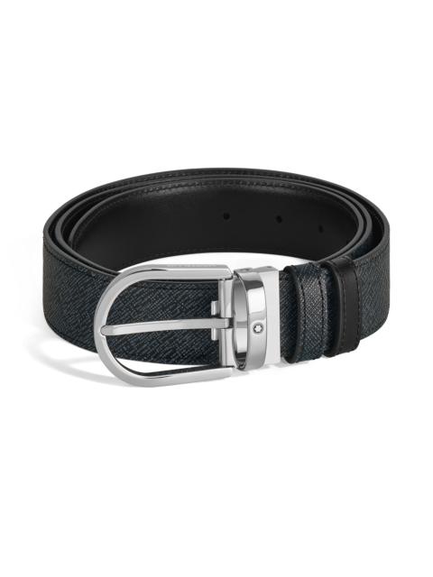 Montblanc HORSESHOE 35 MM REVERSIBLE BELT IN SARTORIAL LEATHER