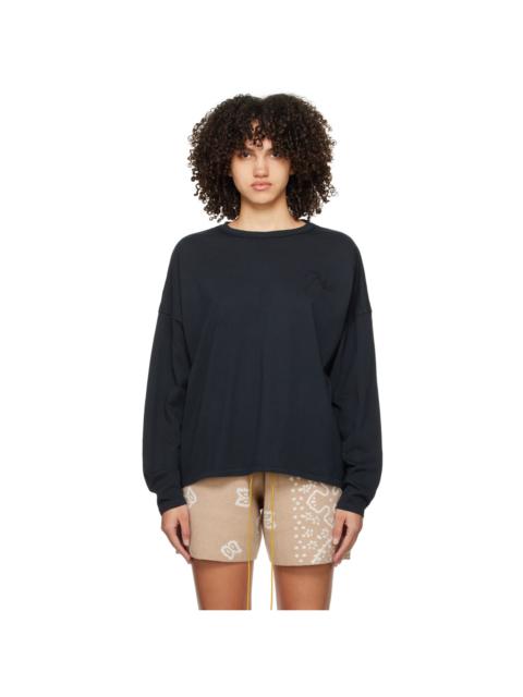 Rhude Black Embroidered Long Sleeve T-Shirt