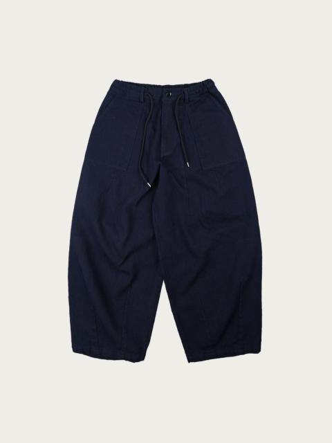 FrizmWORKS Sashiko Denim Balloon Pants - Indigo